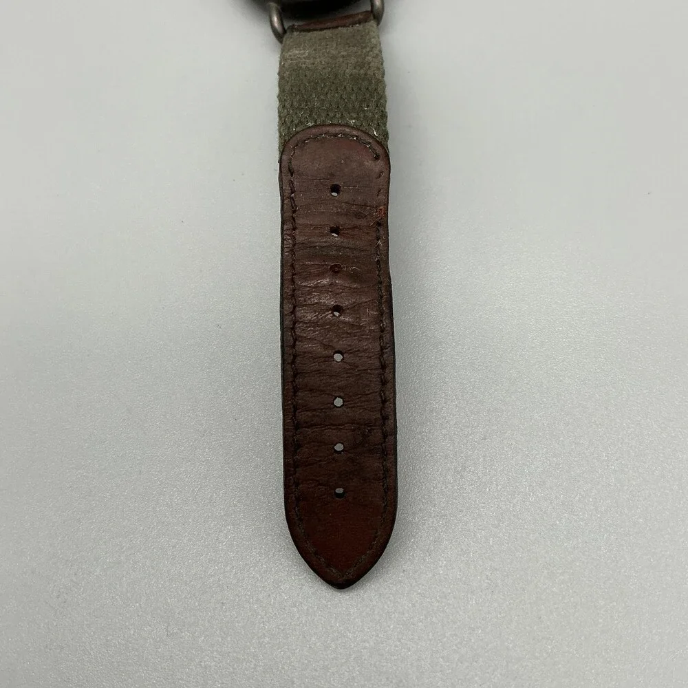 Swiss Army Cavalry Mens Watch 37mm Black Dial Leather Strap Date New Battery